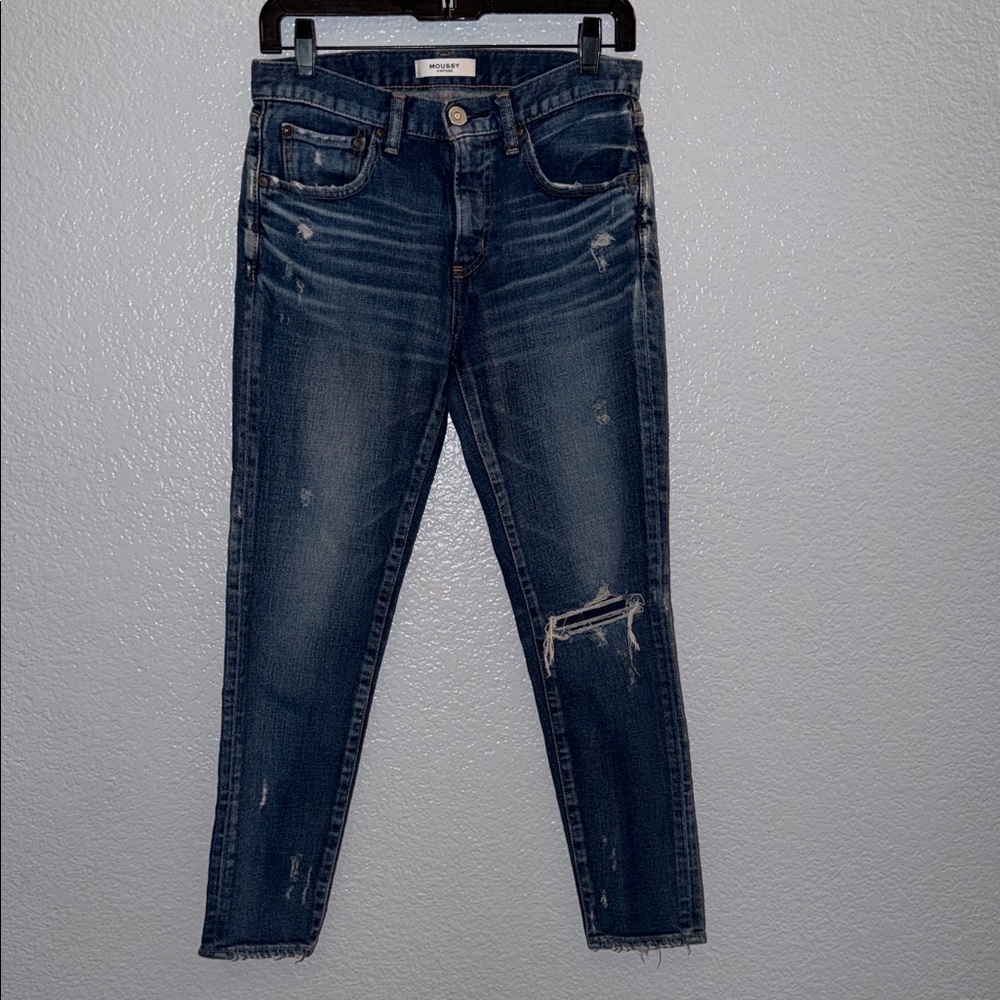 Moussy Vintage Women’s Blue Distressed Jeans Size 26